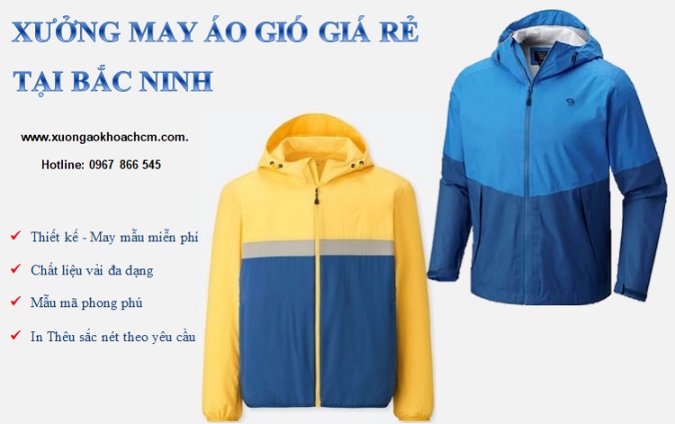 xưởng may áo gió giá rẻ tại Bắc Ninh