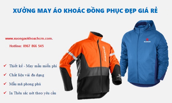 xưởng may áo khoác đồng phục tại Tiền Giang