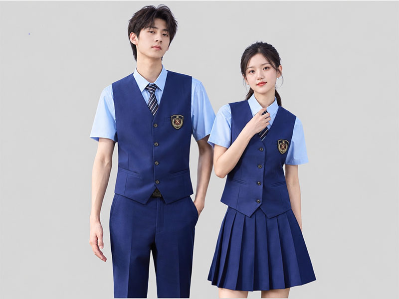 Mẫu áo gile đồng phục học sinh vải cotton cho nam và nữ