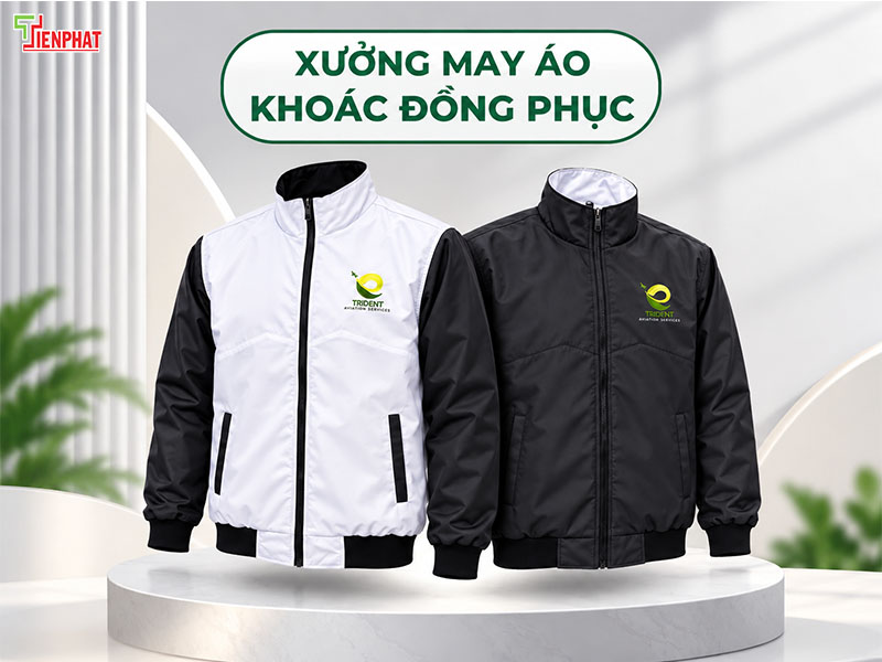 Mẫu áo khoác 2 mặt cổ đứng với hai màu sắc khác nhau