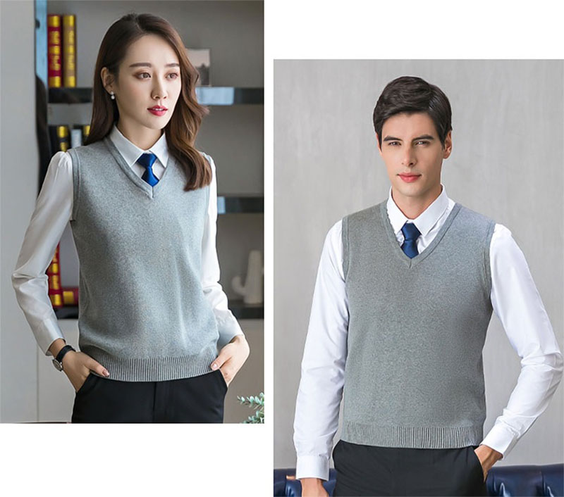 Áo len đồng phục công ty thiết kế thanh lịch, dễ phối cùng áo sơ mi, phù hợp cho nhân viên văn phòng và doanh nghiệp.